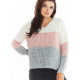 Дамски пуловер класически модел 149738 awama