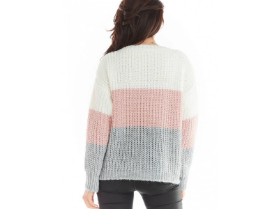 Дамски пуловер класически модел 149738 awama