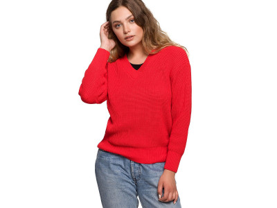 Дамски пуловер класически модел 157591 BE Knit