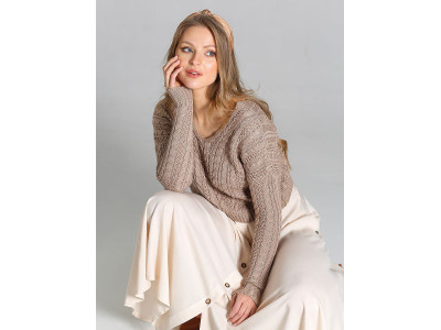 Дамски пуловер класически модел 163064