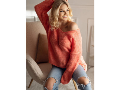 Дамски пуловер класически модел 163199