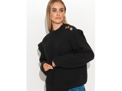 Дамски пуловер класически модел 171540 Makadamia