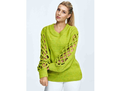 Дамски пуловер класически модел 172057 Figl