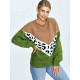 Дамски пуловер класически модел 172072 Figl