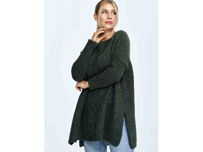 Дамски пуловер класически модел 172105 Figl