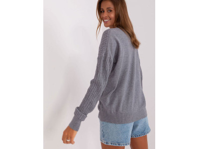Дамски пуловер класически модел 185723 AT