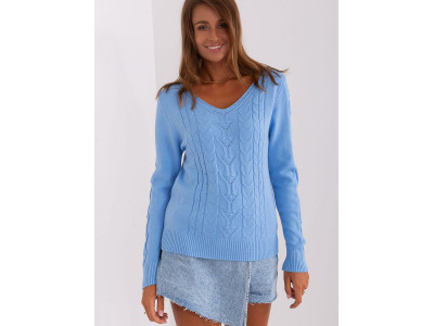 Дамски пуловер класически модел 186577 AT
